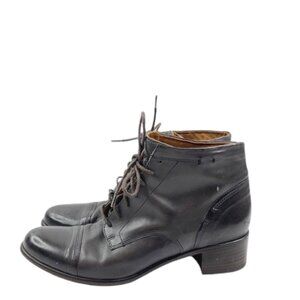 Alberto Fermani Men's Black Leather Lace Up Classic Ankle Chukka Boot Size 7